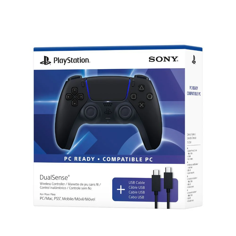 PS5 DualSense Wireless Controller Midnight Black + USB Cable for PC (CFI-ZCT2G) - Image 11