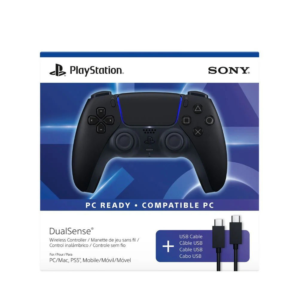 PS5 DualSense Wireless Controller Midnight Black + USB Cable for PC (CFI-ZCT2G) - Image 9