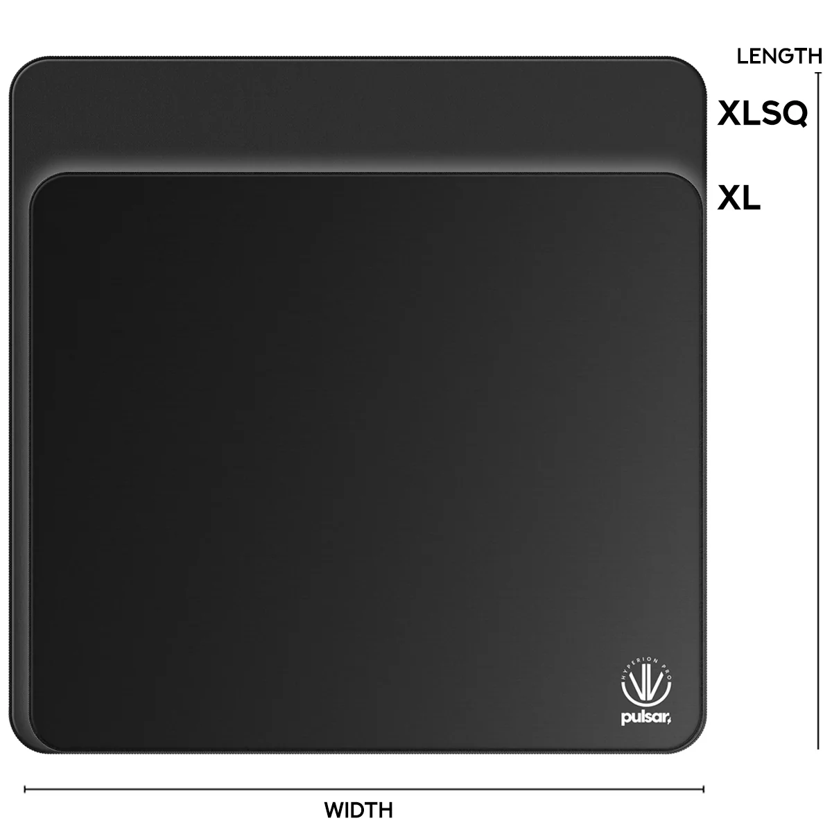 Pulsar Hyperion Pro Premium eSports Mousepad Medium Speed (Jet Black) (Soft, XSoft) [XL (490mm x 420mm x 4mm), XLSQ (500mm x 500mm x 4mm)]