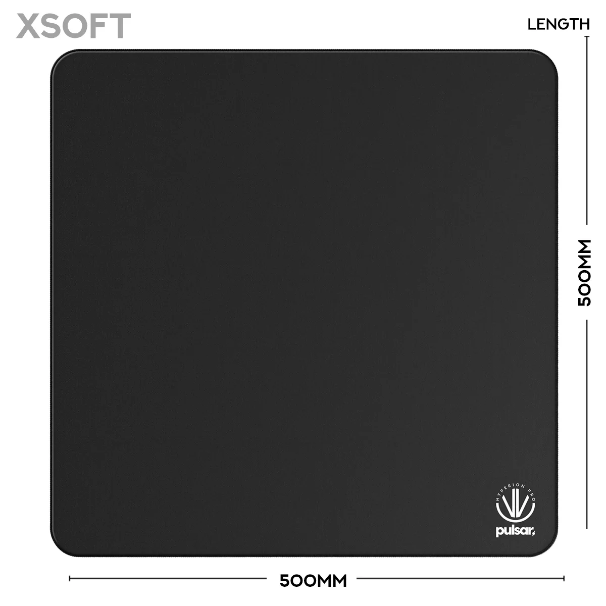 Pulsar Hyperion Pro Premium eSports Mousepad Medium Speed (Jet Black) (Soft, XSoft) [XL (490mm x 420mm x 4mm), XLSQ (500mm x 500mm x 4mm)] - Image 3