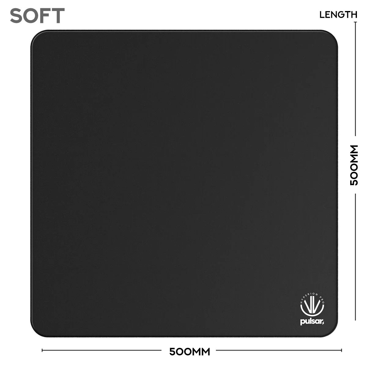 Pulsar Hyperion Pro Premium eSports Mousepad Medium Speed (Jet Black) (Soft, XSoft) [XL (490mm x 420mm x 4mm), XLSQ (500mm x 500mm x 4mm)] - Image 5