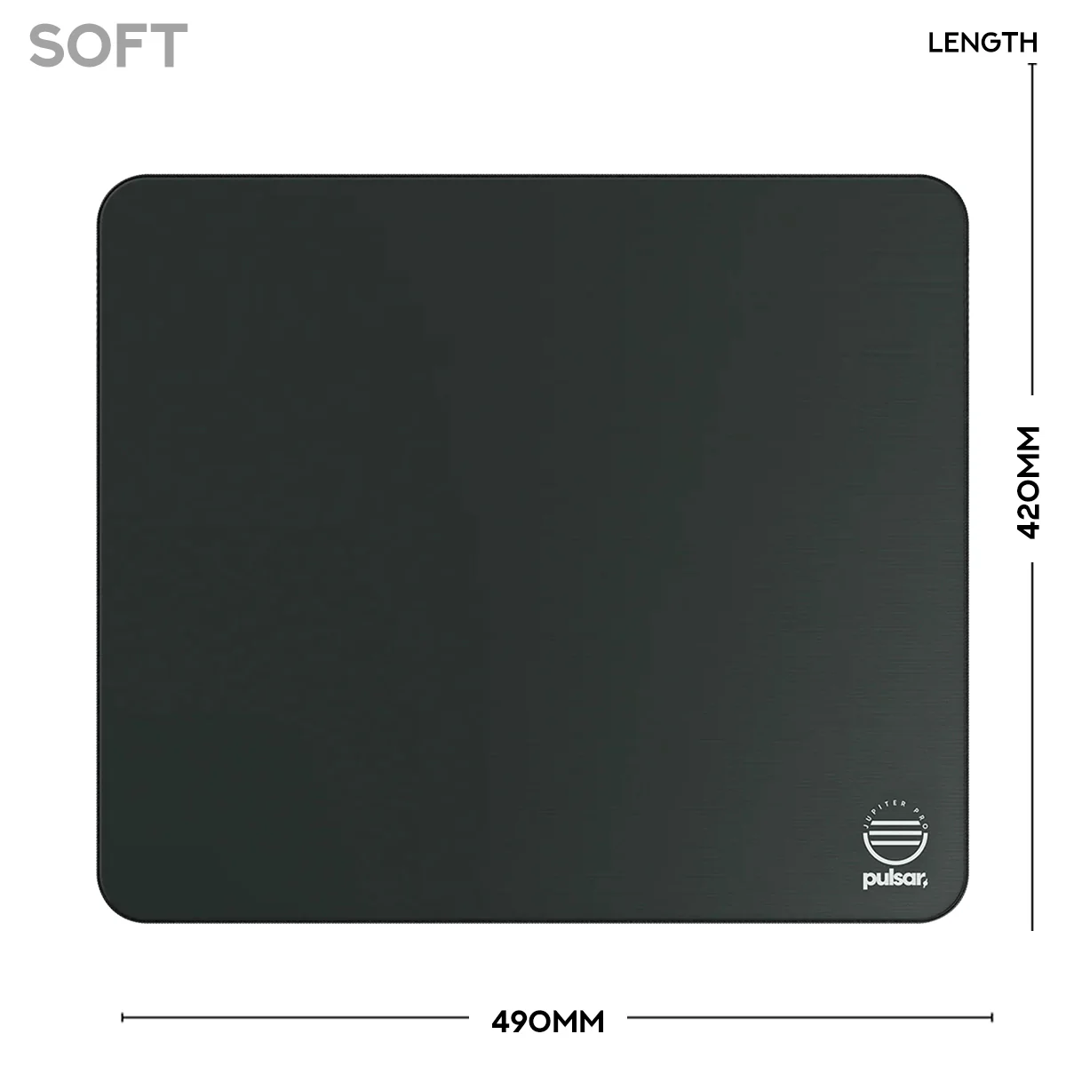 Pulsar Jupiter Pro Premium eSports Mousepad Very Slow Speed (Onyx Black) (Soft, XSoft) [XL (490mm x 420mm x 4mm), XLSQ (500mm x 500mm x 4mm)] - Image 2