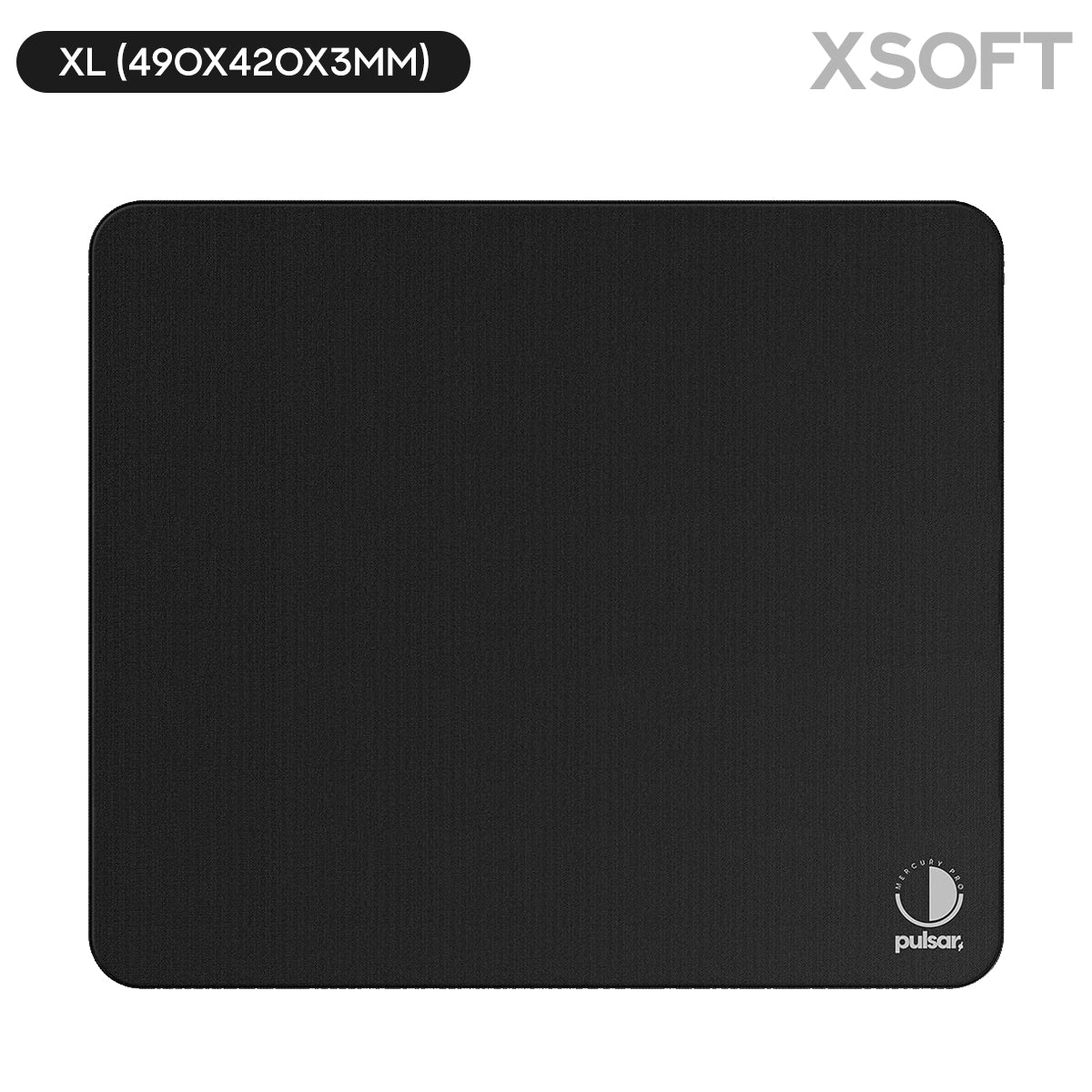 Pulsar Mercury Pro Mousepad - Jet Black (Soft Hybrid, XSoft Hybrid) (XL, XLSQ) - Image 6