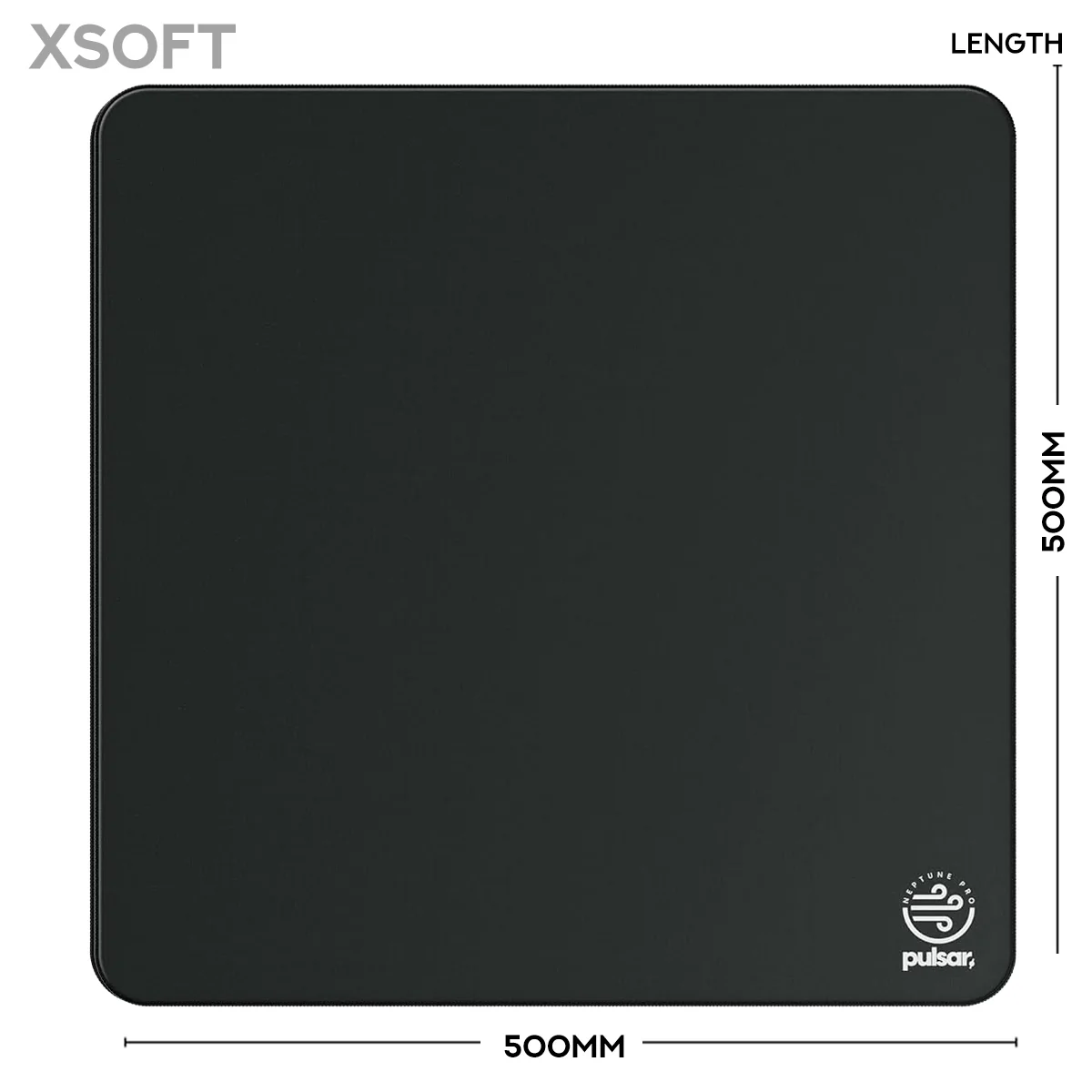 Pulsar Neptune Pro Premium eSports Mousepad Fast Speed (Jet Black) (Soft, XSoft) [XL (490mm x 420mm x 4mm), XLSQ (500mm x 500mm x 4mm)] - Image 3