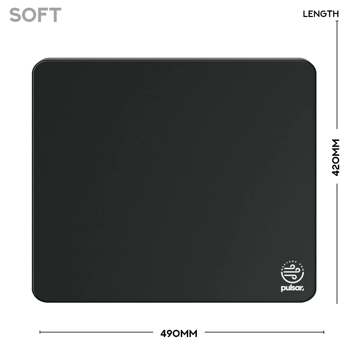 Pulsar Neptune Pro Premium eSports Mousepad Fast Speed (Jet Black) (Soft, XSoft) [XL (490mm x 420mm x 4mm), XLSQ (500mm x 500mm x 4mm)] - Image 4