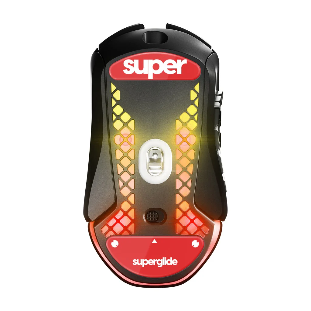 Pulsar Superglide 2 Glass Skates For Steelseries Aerox 3 / Aerox 9 Wireless (Red) (S39SGR2) - Image 2