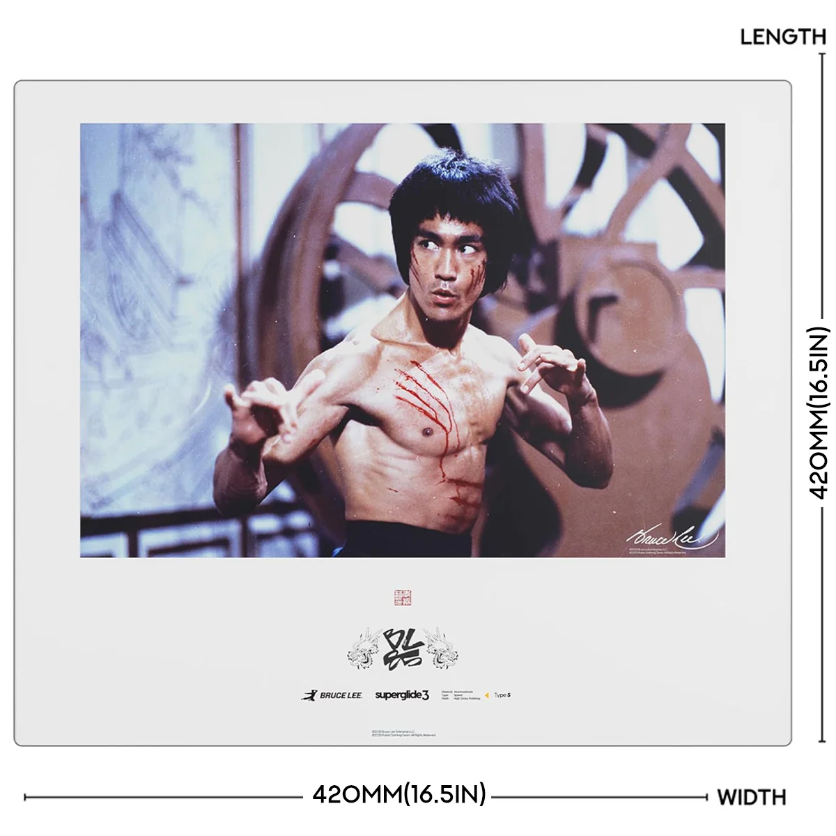 Pulsar Superglide 3 Premium Glass Mousepad XL (Bruce Lee 85th Anniversary Limited Edition - Bruce Lee image) (SGPXBRCL8502)