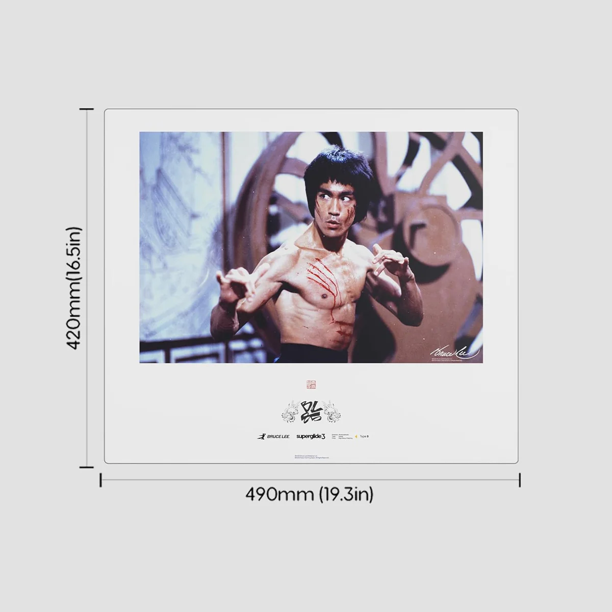 Pulsar Superglide 3 Premium Glass Mousepad XL (Bruce Lee 85th Anniversary Limited Edition - Bruce Lee image) (SGPXBRCL8502) - Image 3