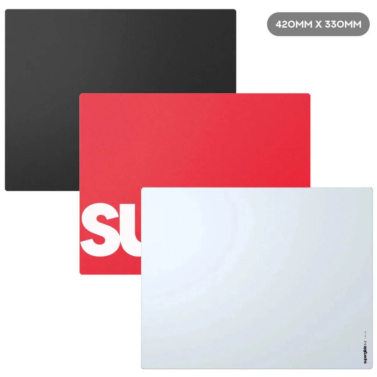 Pulsar Superglide Glass Mousepad V2 L (Black, Red, White)