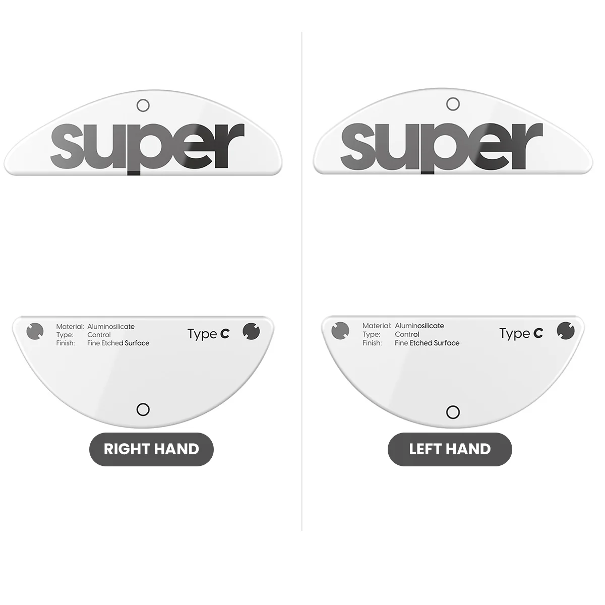 Pulsar Superglide Glass Skates for X3 Series Type-C Right Handed (White) (Right Handed, Left Handed) (PX3SGW2, PX3LSGW2)