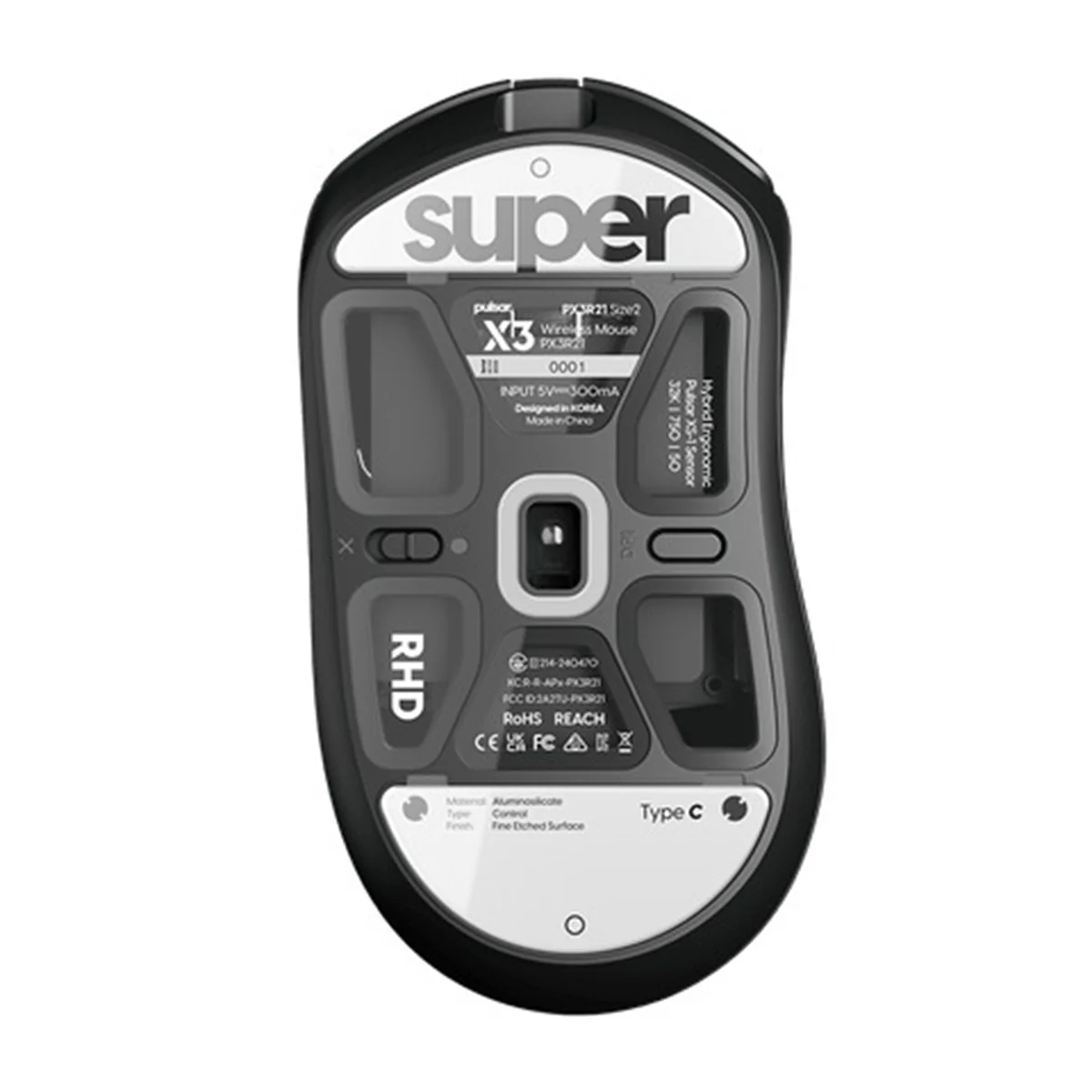Pulsar Superglide Glass Skates for X3 Series Type-C Right Handed (White) (Right Handed, Left Handed) (PX3SGW2, PX3LSGW2) - Image 3