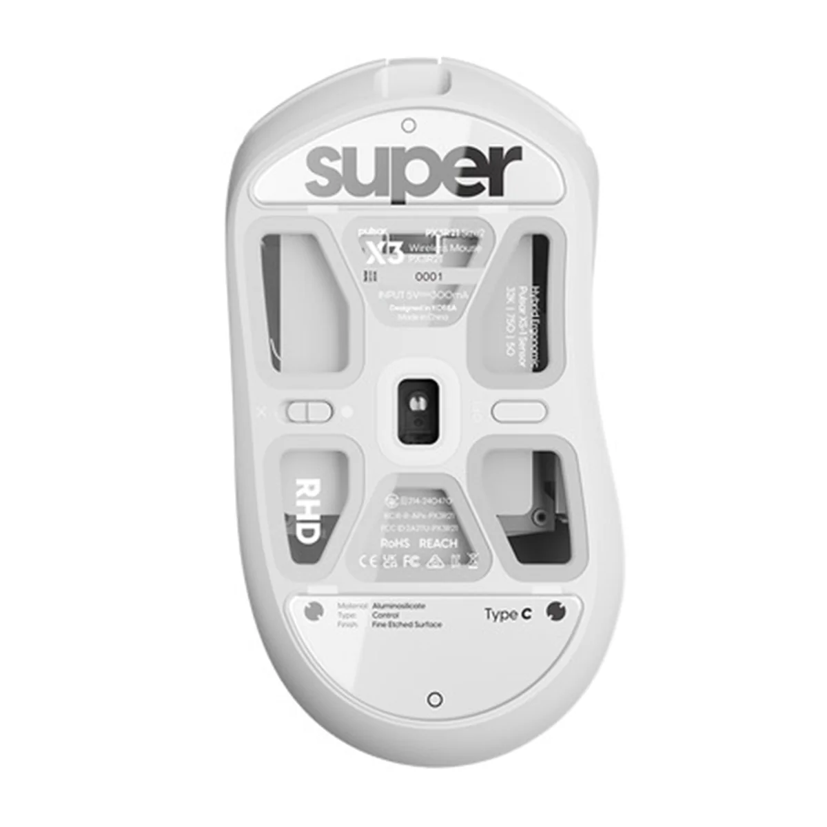 Pulsar Superglide Glass Skates for X3 Series Type-C Right Handed (White) (Right Handed, Left Handed) (PX3SGW2, PX3LSGW2) - Image 4