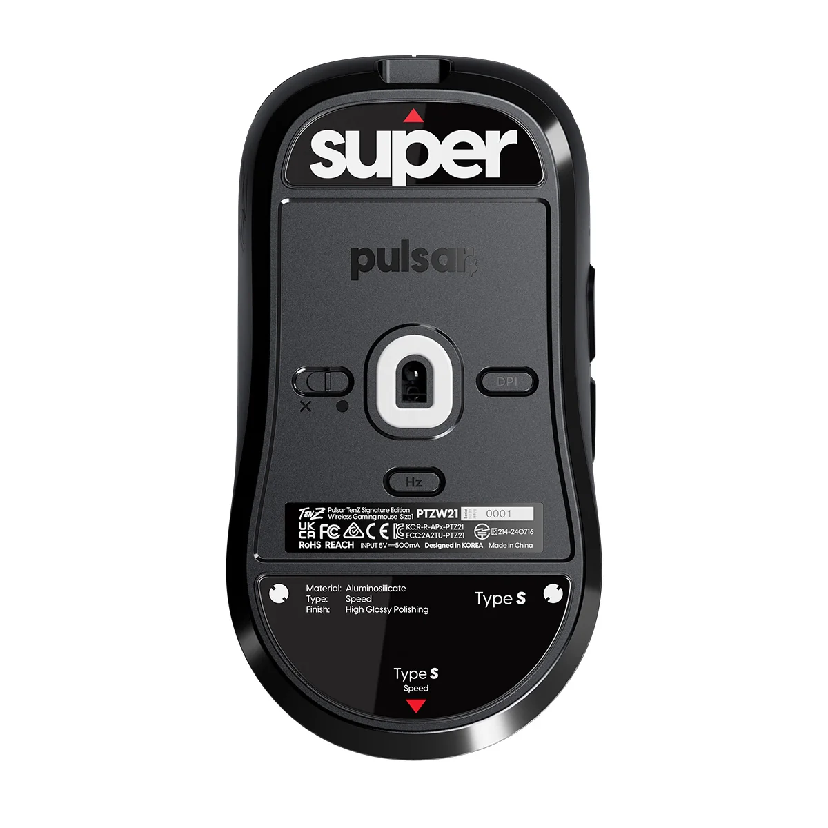Pulsar Superglide Glass Skates Type-S for Pulsar Tenz Signature Edition (Black) (PTZSGSB) - Image 3