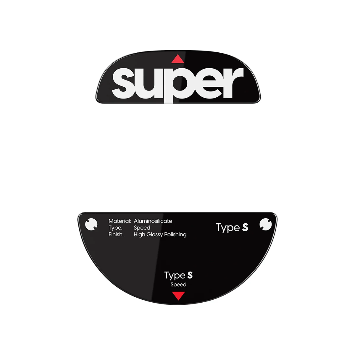 Pulsar Superglide Glass Skates Type-S for Pulsar Tenz Signature Edition (Black) (PTZSGSB) - Image 4