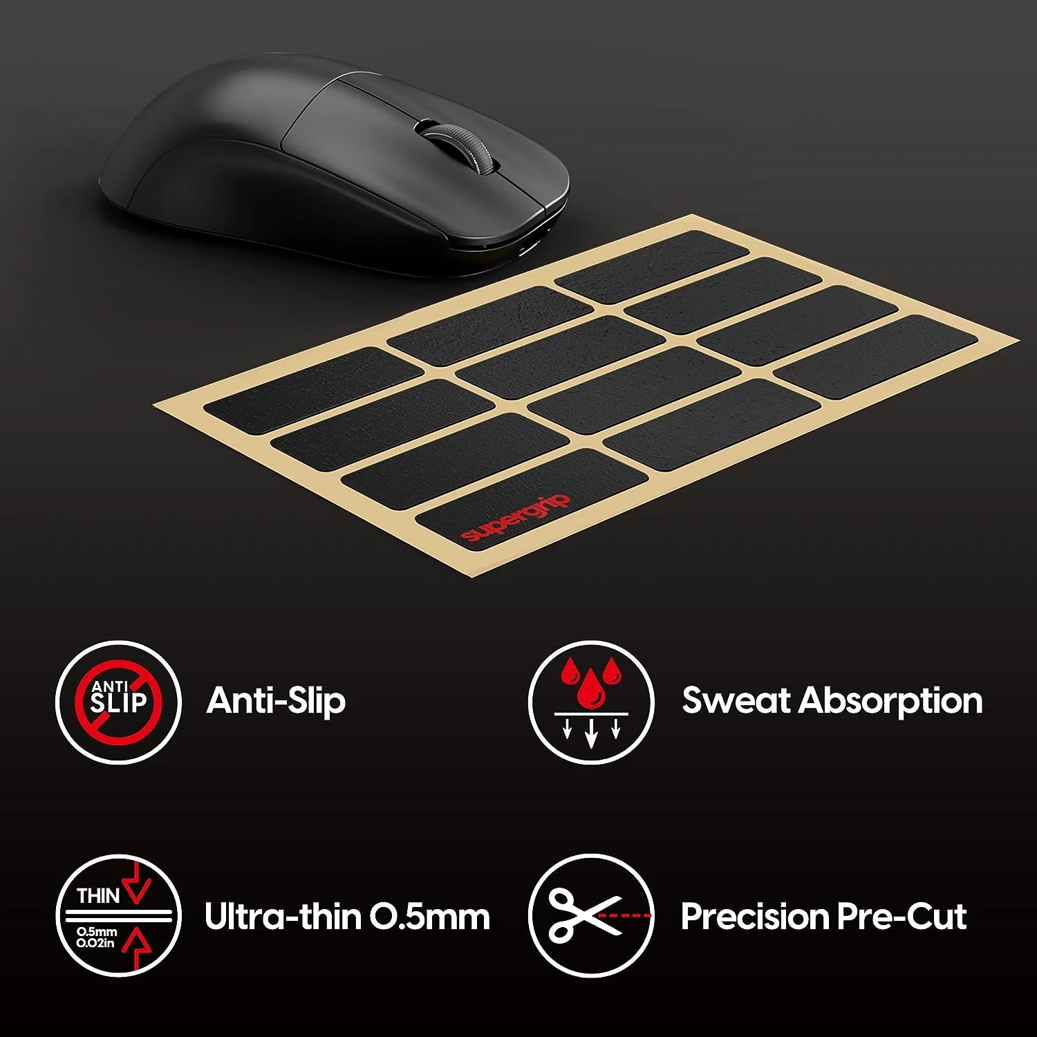Pulsar Supergrip Universal Grip Tape Pre-Cut 2 Sheet (SGDIY3) - Image 5