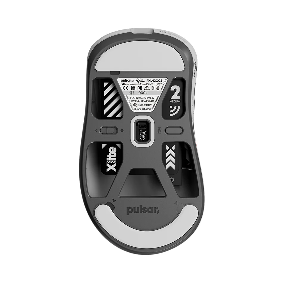 Pulsar x Quiccs Xlite V4 Wireless Ultralight Esport Gaming Mouse Size 2 (White) (PXL42QCS) - Image 6
