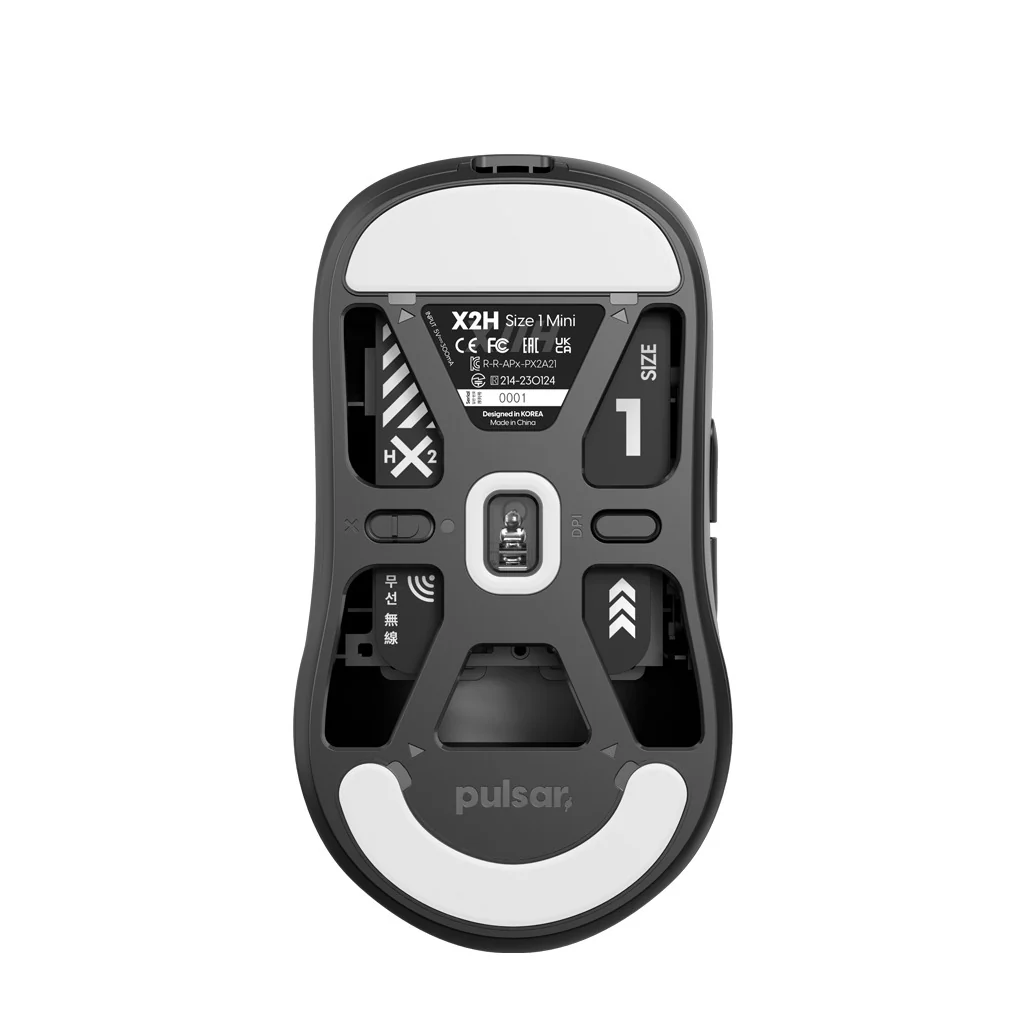 Pulsar X2H Ultralight Wireless Symmetrical eSports Mouse Size 1 (Black) (PX2H11) - Image 4