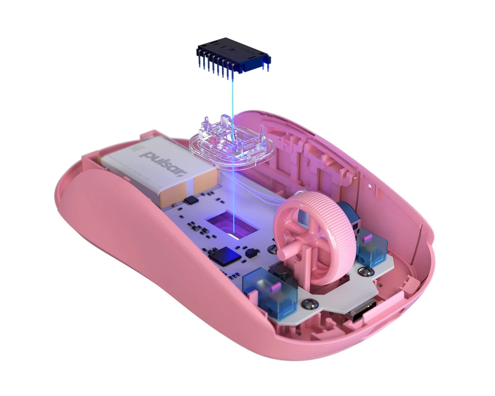 Pulsar X2 Mini Symmetrical Wireless Gaming Mouse (Pink Edition) - Image 5