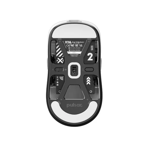 Pulsar X2A SIZE 2 Ultralight Wireless Ambidextrous Gaming Mouse (White) (PX2A23) - Image 7