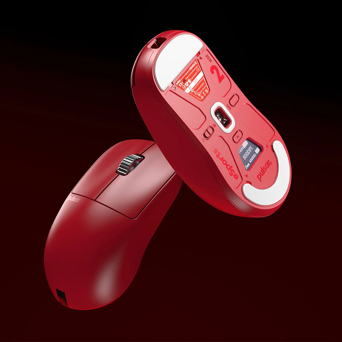 Pulsar X2H ES eSports Tournament Edition Symmetrical Wireless Gaming Mouse (Red) Size 2 (PX2HES23) - Image 8