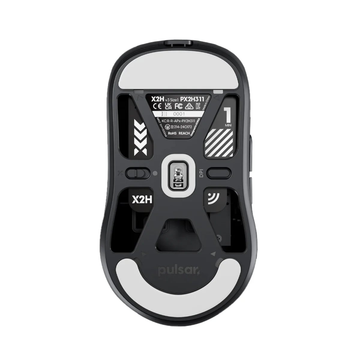 Pulsar X2H V3 Ultralight Weight eSports Gaming Mouse Size 1 (Black, White) (PX2H311, PX2H312) - Image 4