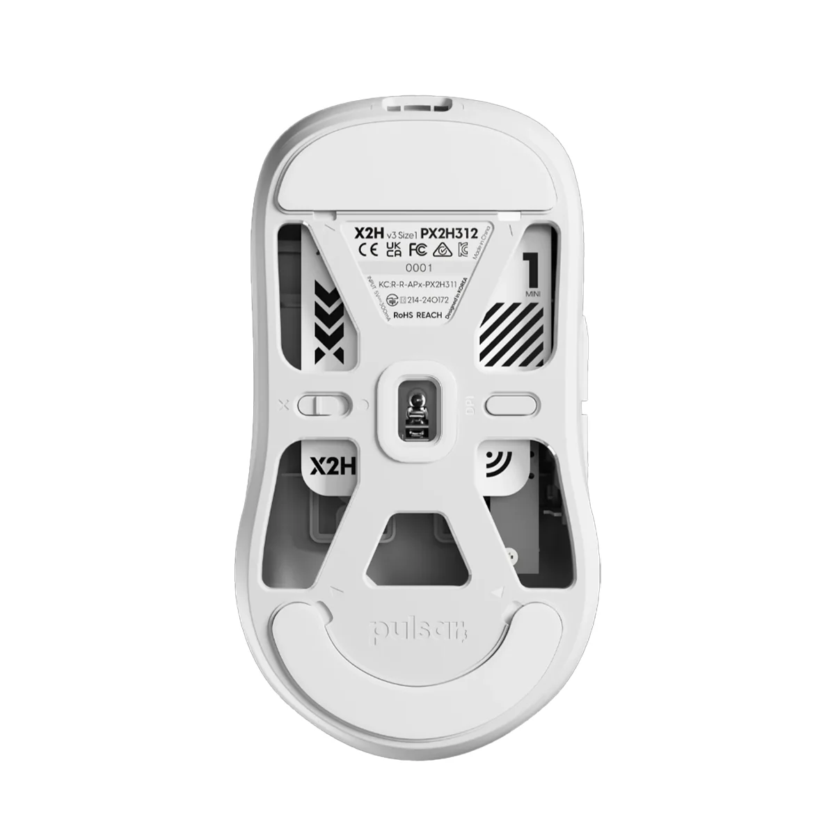 Pulsar X2H V3 Ultralight Weight eSports Gaming Mouse Size 1 (Black, White) (PX2H311, PX2H312) - Image 8