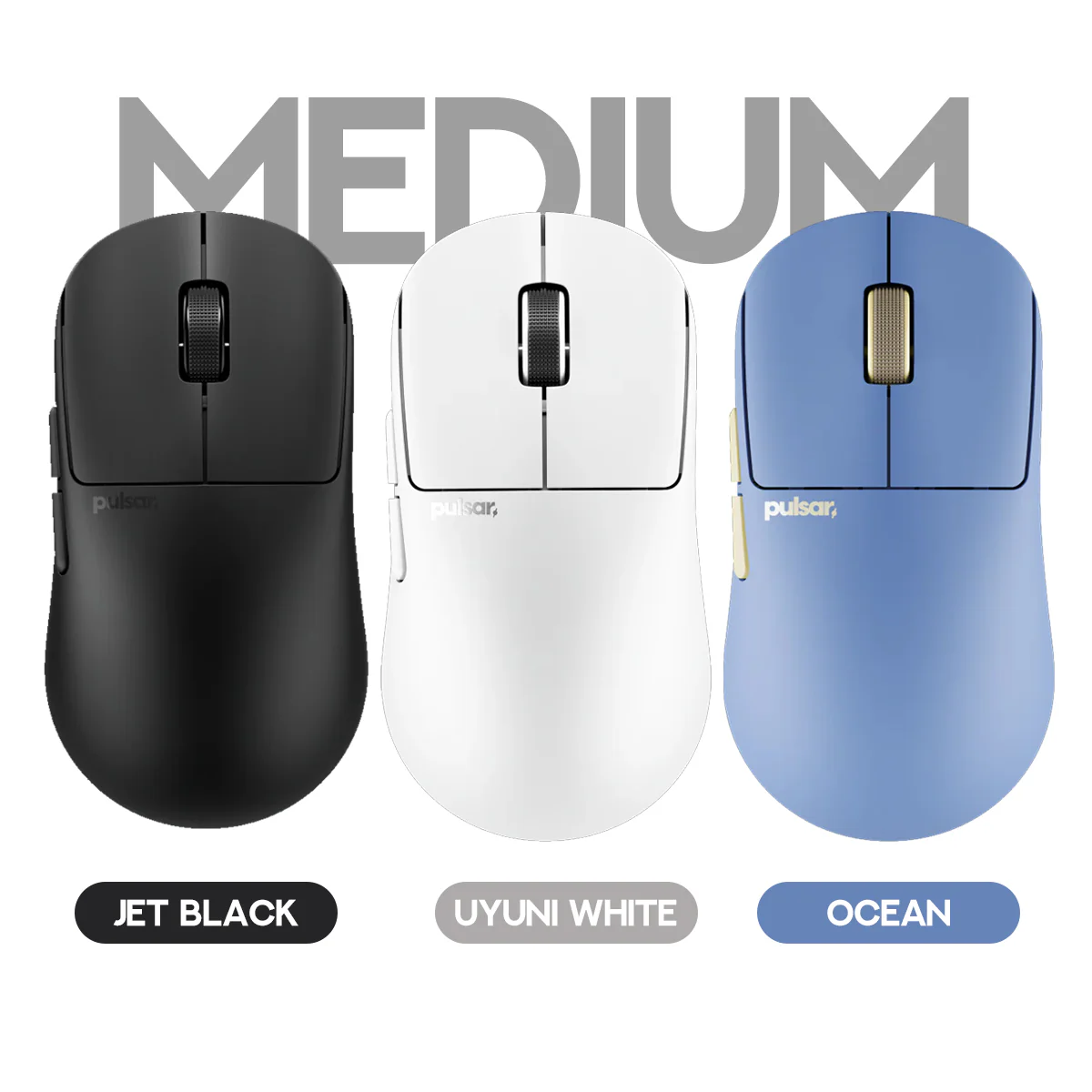 Pulsar X2N CrazyLight 8K Polling Rate eSports Gaming Mouse Size 2 (Jet Black, Uyuni White, Ocean) - Image 20