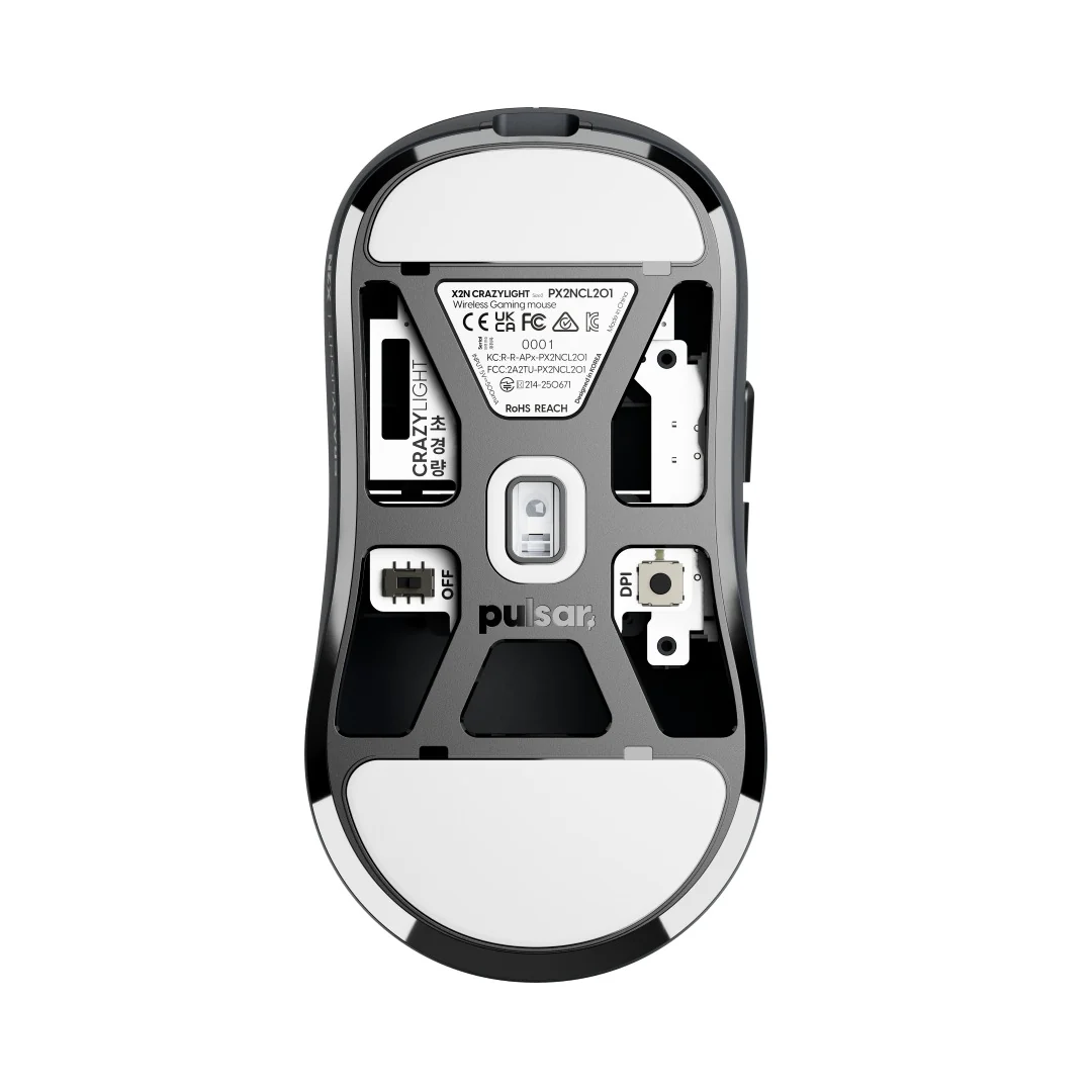 Pulsar X2N CrazyLight 8K Polling Rate eSports Gaming Mouse Size 2 (Jet Black, Uyuni White, Ocean) - Image 7