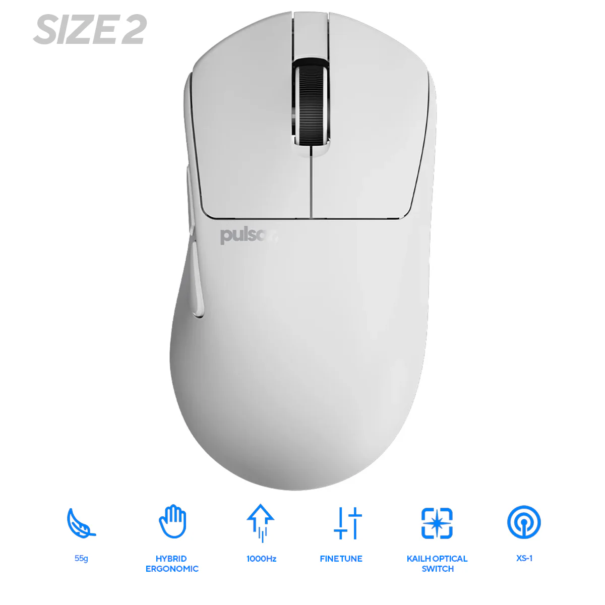 Pulsar X3 Ultralight Weight eSports Mouse Size 2 (Black, White) (PX3R21, PX3R22) - Image 7