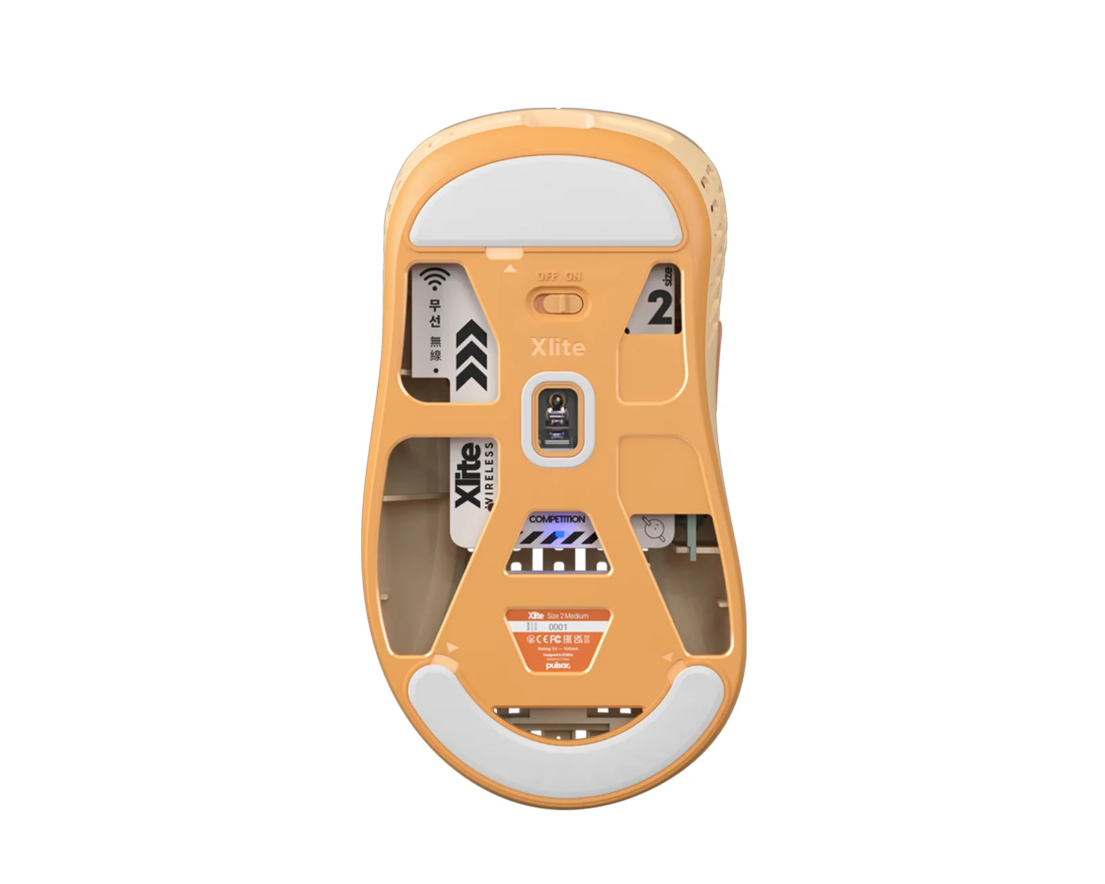 Pulsar Xlite V2 Retro Edition Ultralight Ergonomic Lag Free Wireless Gaming Mouse (Brown) (PXW29) - Image 2