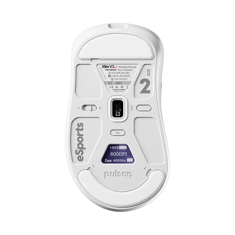 Pulsar Xlite V3 eS eSports Tournament Ed. Wireless Gaming Mouse Size 2 (White) (PXV3ES22) - Image 5