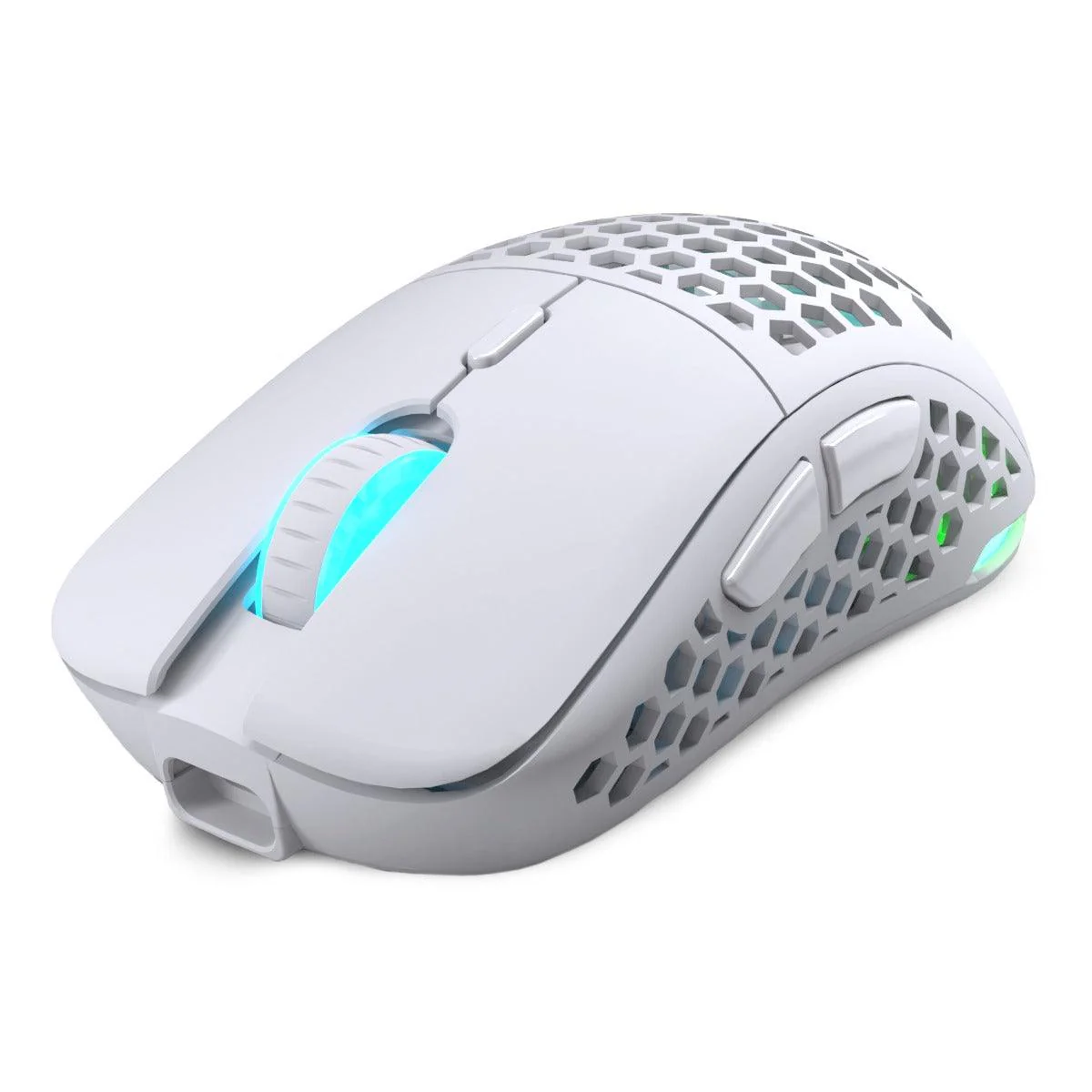 PWNAGE Ultra Custom Symm 1 Gen 2.0 RGB Wireless Gaming Mouse Honeycomb Sides (White) (UC-S-H-W) - Image 2