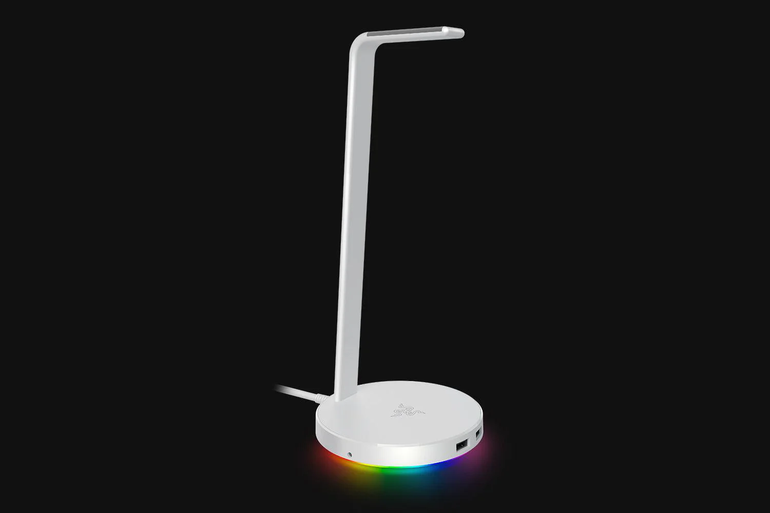 Razer Base Station V2 Chroma USB Hub Headset Stand W/ Razer Chroma RGB (Mercury) - Image 2