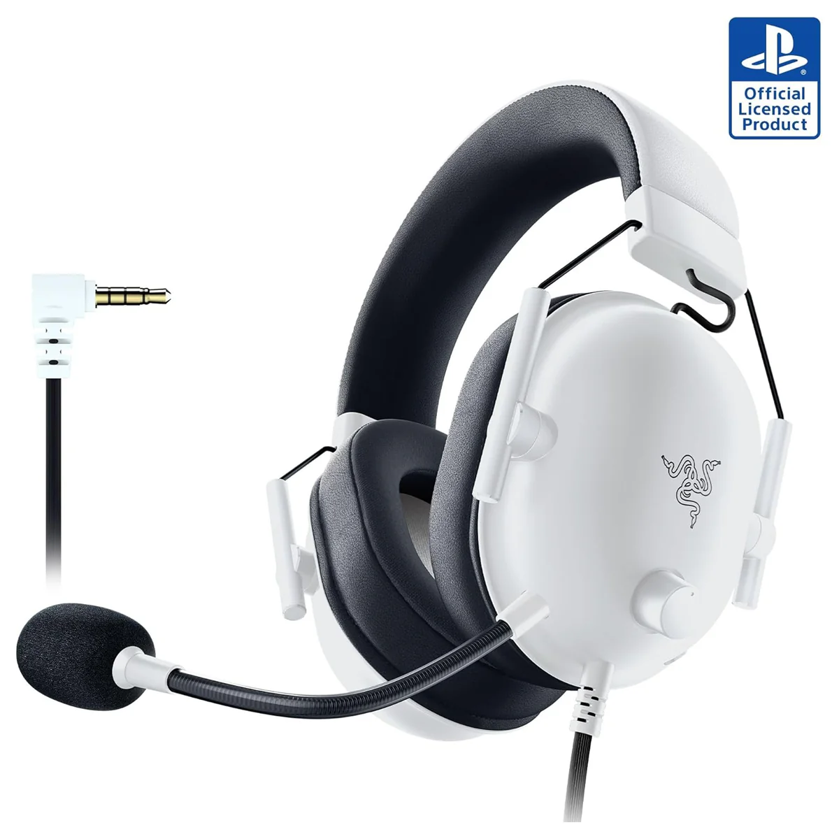 Razer BlackShark V2 X for PlayStation - Wired Esports Headset (Quartz, White) - Image 2
