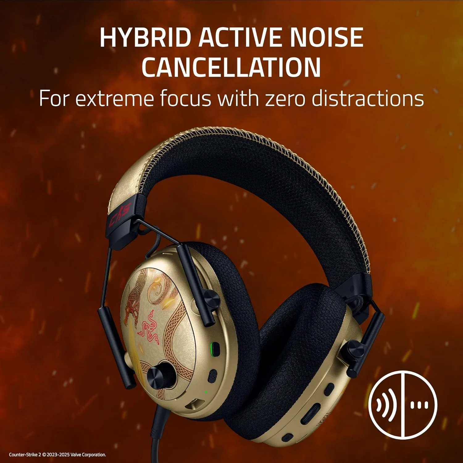 Razer BlackShark V3 Pro Wireless ANC Esports Gaming Headset (Counter-Strike 2 Ed.) - Image 7