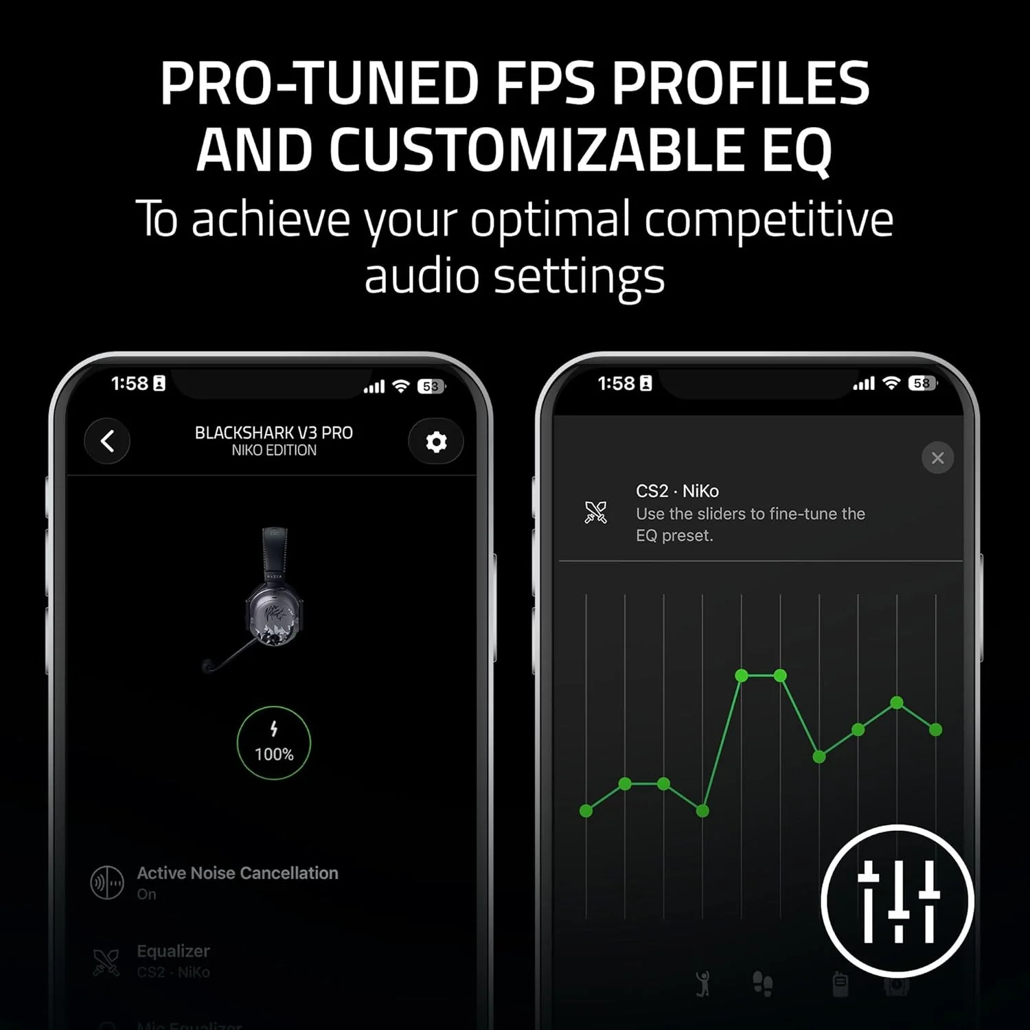 Razer BlackShark V3 Pro Wireless ANC Esports Gaming Headset (NiKo Ed.) - Image 10