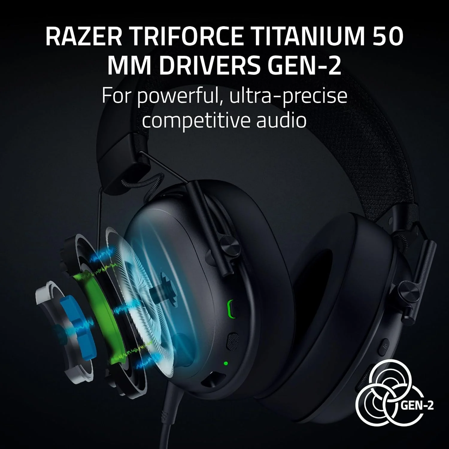 Razer Blackshark V3 Wireless Competitive eSports Gaming Headset with Ultra-Low Latency (Black) - Image 3