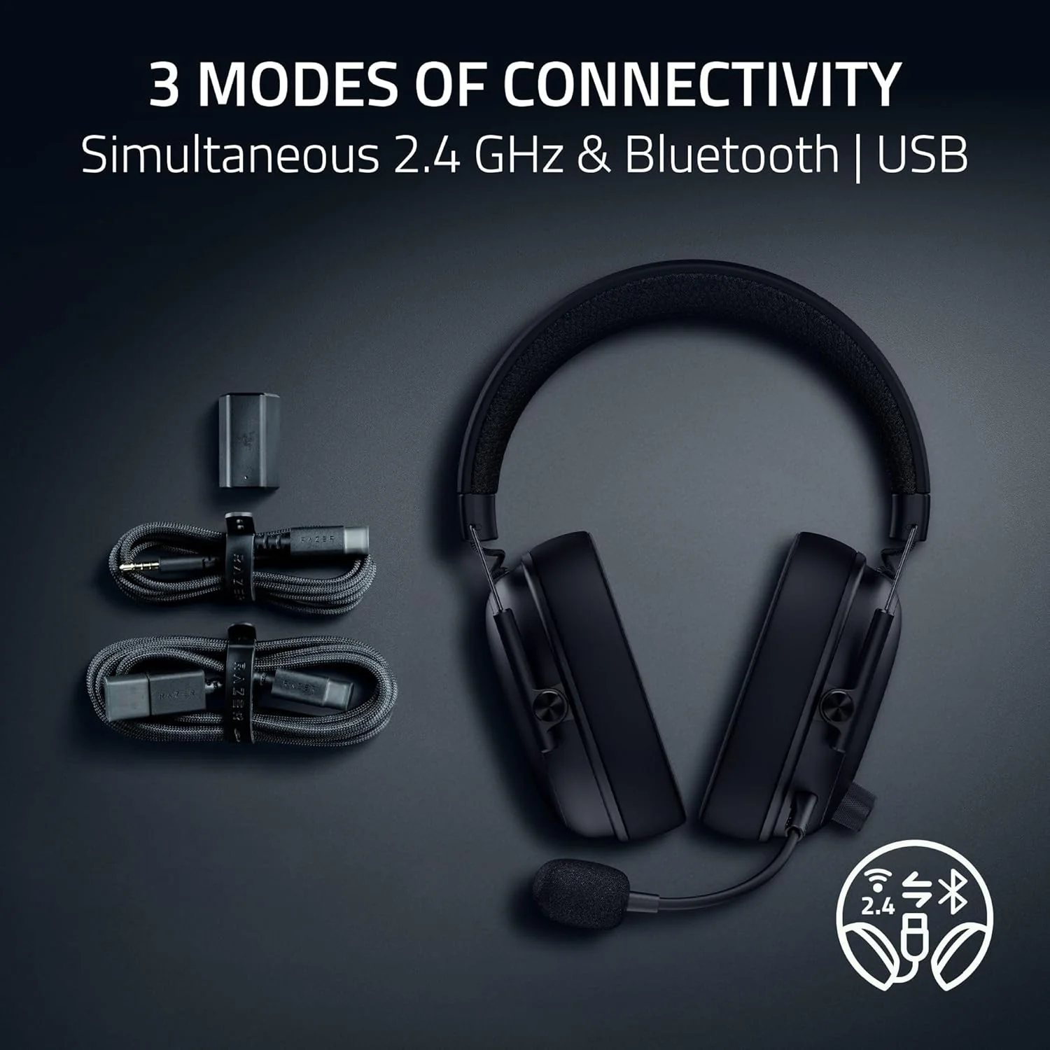 Razer Blackshark V3 Wireless Competitive eSports Gaming Headset with Ultra-Low Latency (Black) - Image 5