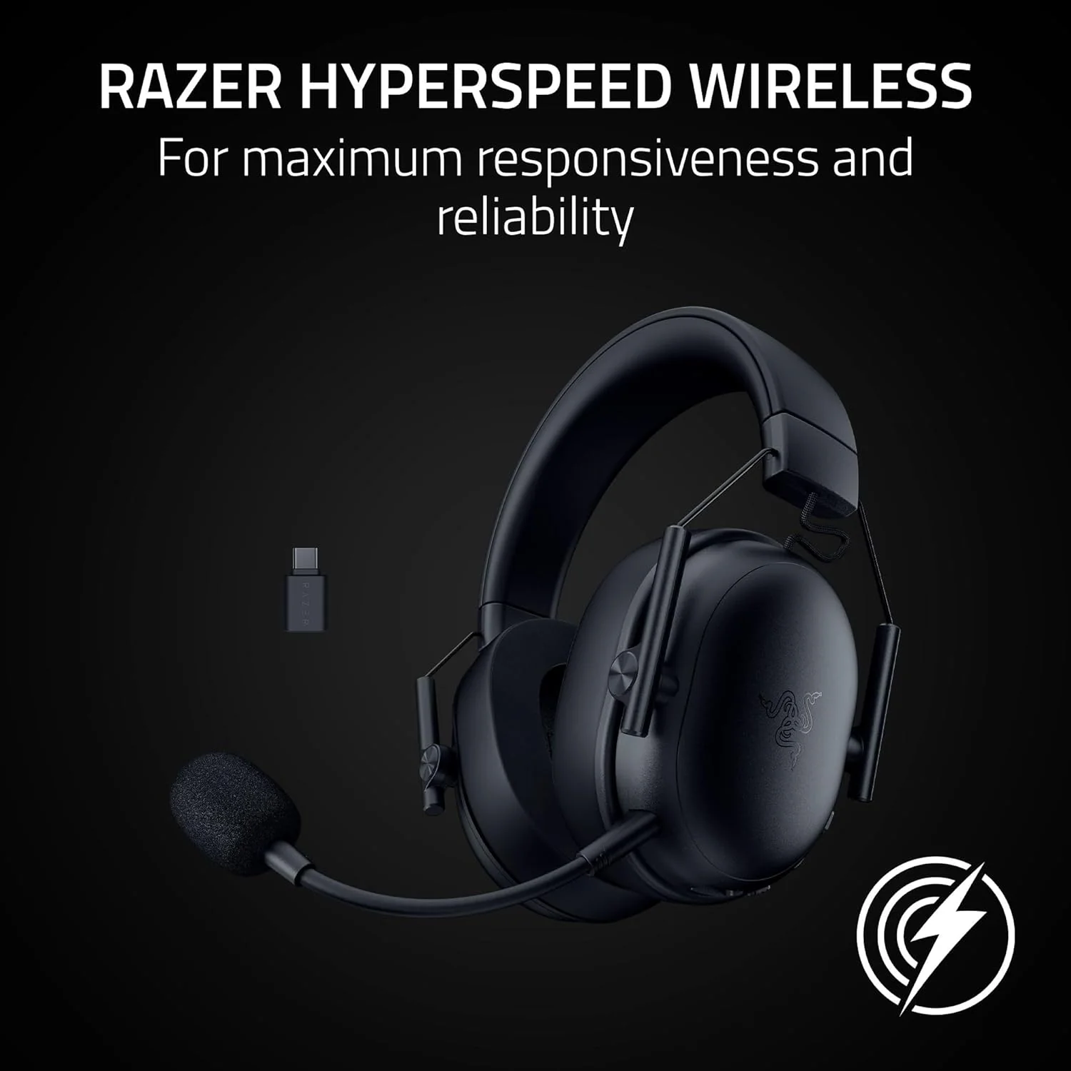 Razer BlackShark V3 X HyperSpeed Wireless eSports Headset for PC/ Mac/ PlayStation/ Nintendo Switch/ Steam Deck/ Smartphone (Black) - Image 2