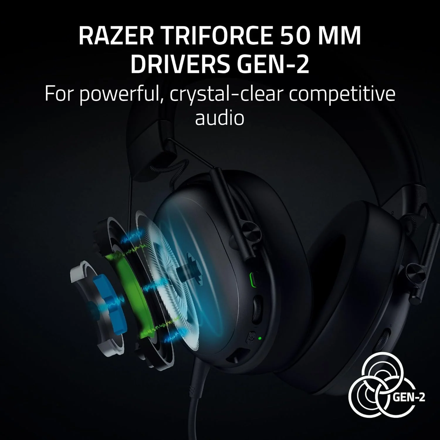 Razer BlackShark V3 X HyperSpeed Wireless eSports Headset for PC/ Mac/ PlayStation/ Nintendo Switch/ Steam Deck/ Smartphone (Black) - Image 6