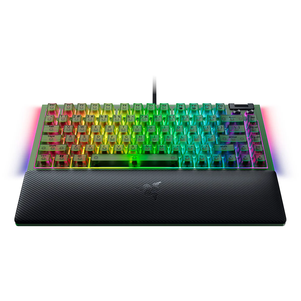 Razer BlackWidow V4 75% Hot-Swappable Mechanical Gaming Keyboard (Orange Switches) (Phantom Green) - Image 3