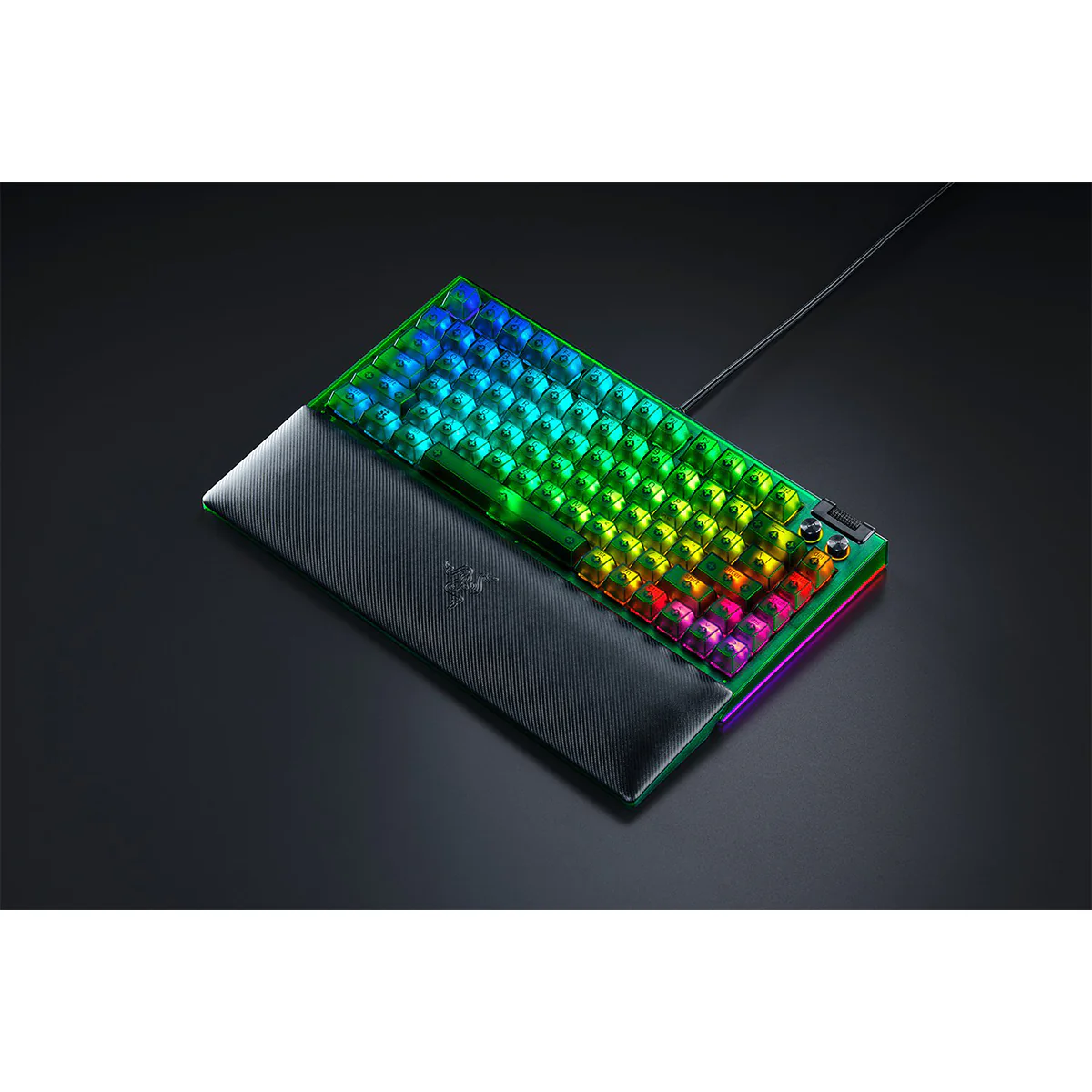 Razer BlackWidow V4 75% Hot-Swappable Mechanical Gaming Keyboard (Orange Switches) (Phantom Green) - Image 6