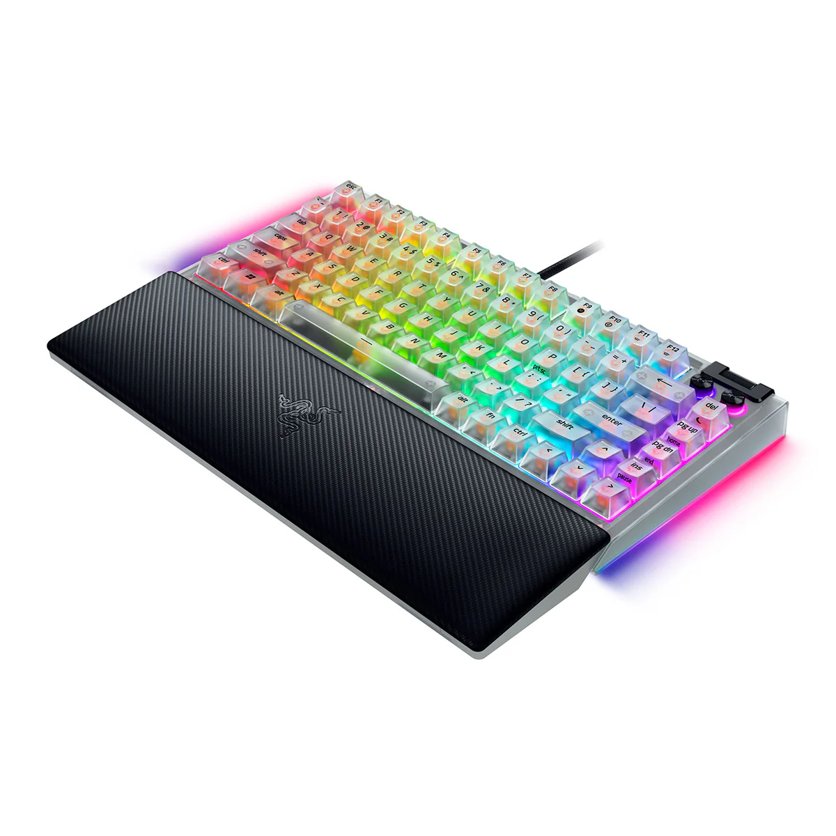 Razer BlackWidow V4 75% Hot-Swappable Mechanical Gaming Keyboard (Orange Switches) (Phantom White) - Image 8