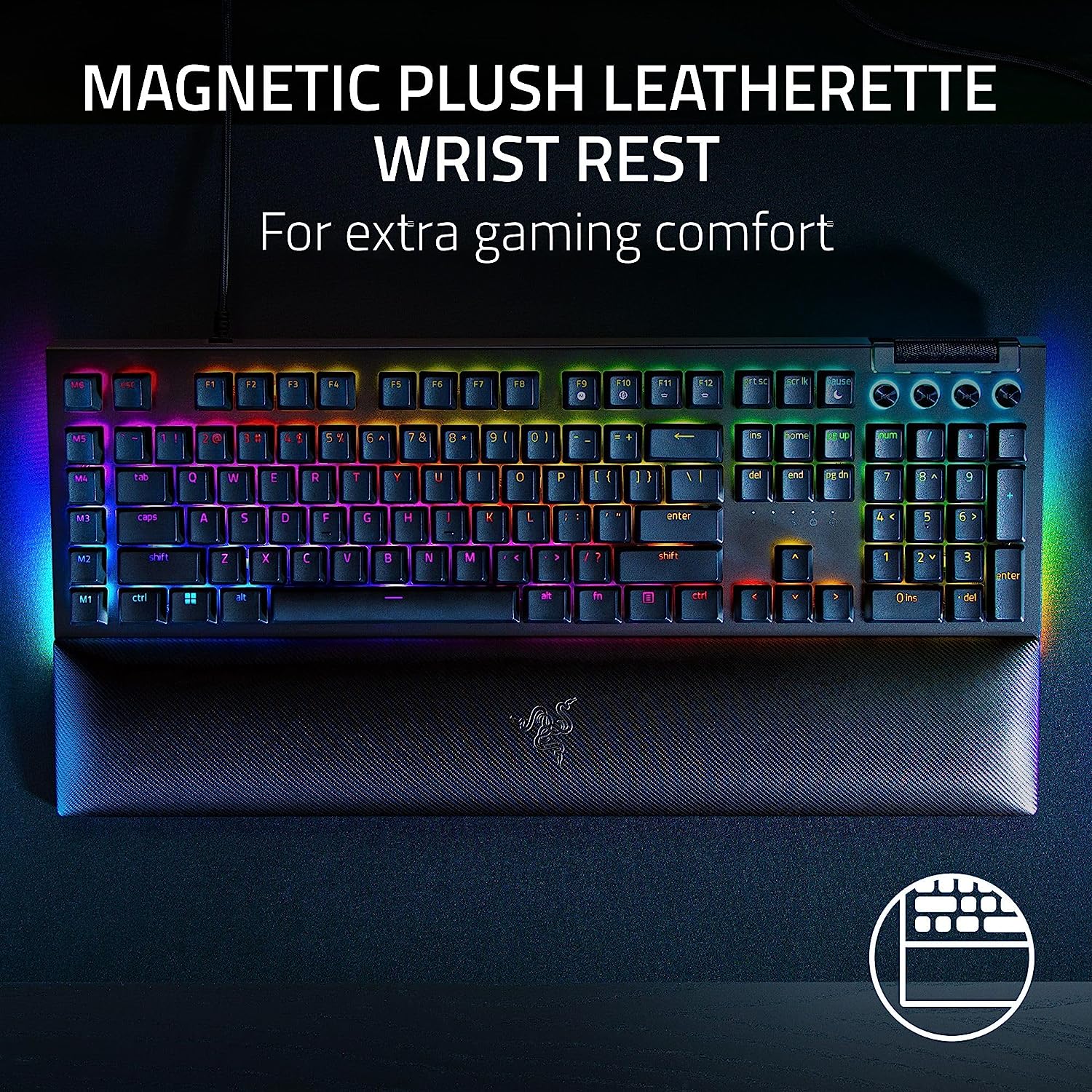 Razer Blackwidow V4 Mechanical Gaming Keyboard (Green Switch) - Image 9