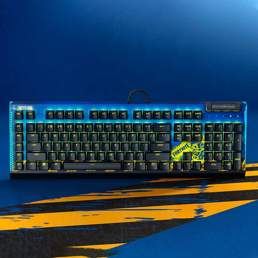 Razer Blackwidow V4 X Mechanical Gaming Keyboard with Razer Chroma RGB (Fortnite Edition) (Yellow Switch) - Image 7