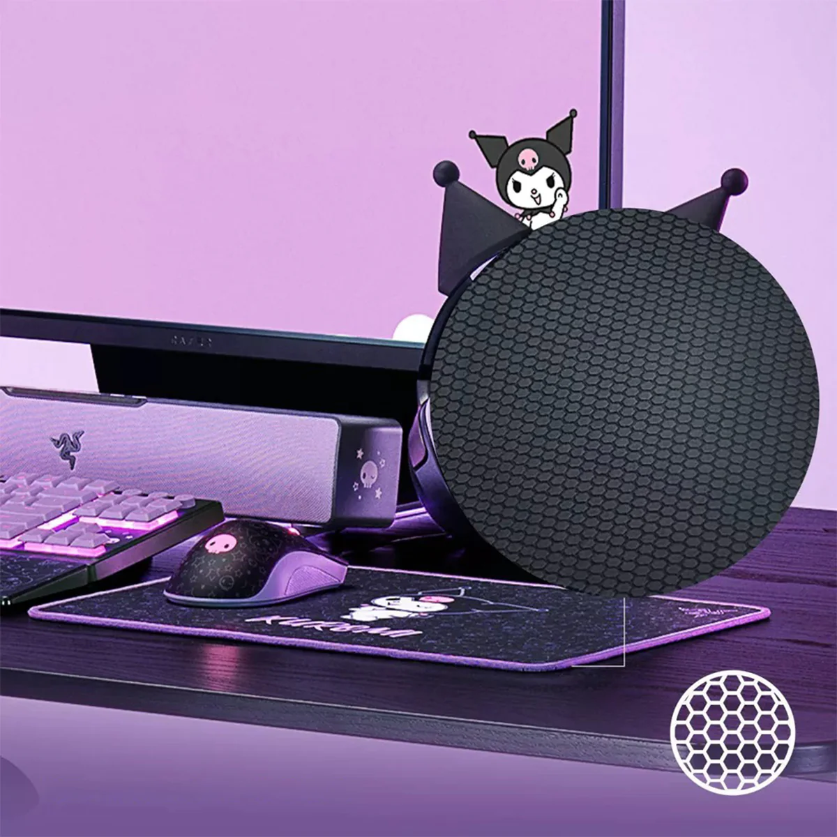 Razer DeathAdder Essential Ergonomic Wired Gaming Mouse + Goliathus Soft Gaming Mouse Mat Bundle (Kuromi Edition) - Image 5