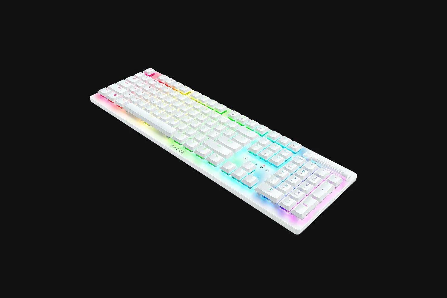 Razer Deathstalker V2 Pro Wireless Low Profile Optical Gaming Keyboard - White (Clicky Purple Switch) - Image 4