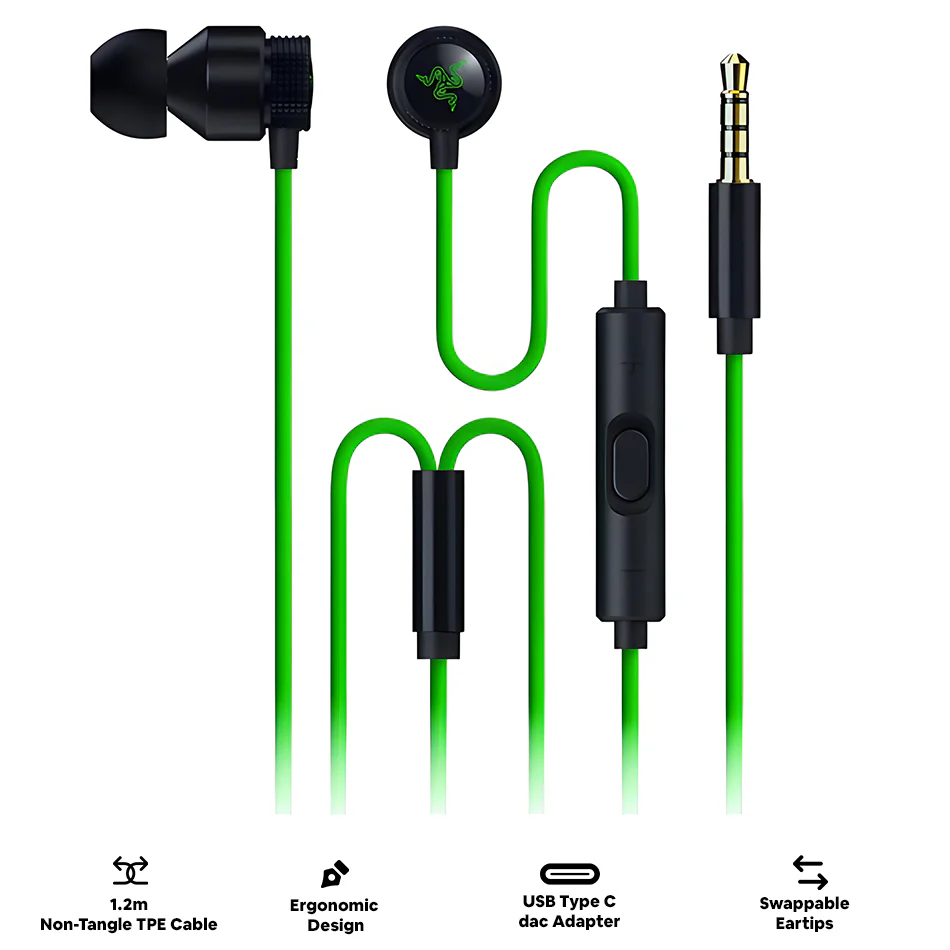 Razer Hammerhead V3 Universal Wired Earbuds for Gaming (Black, White) - Image 7