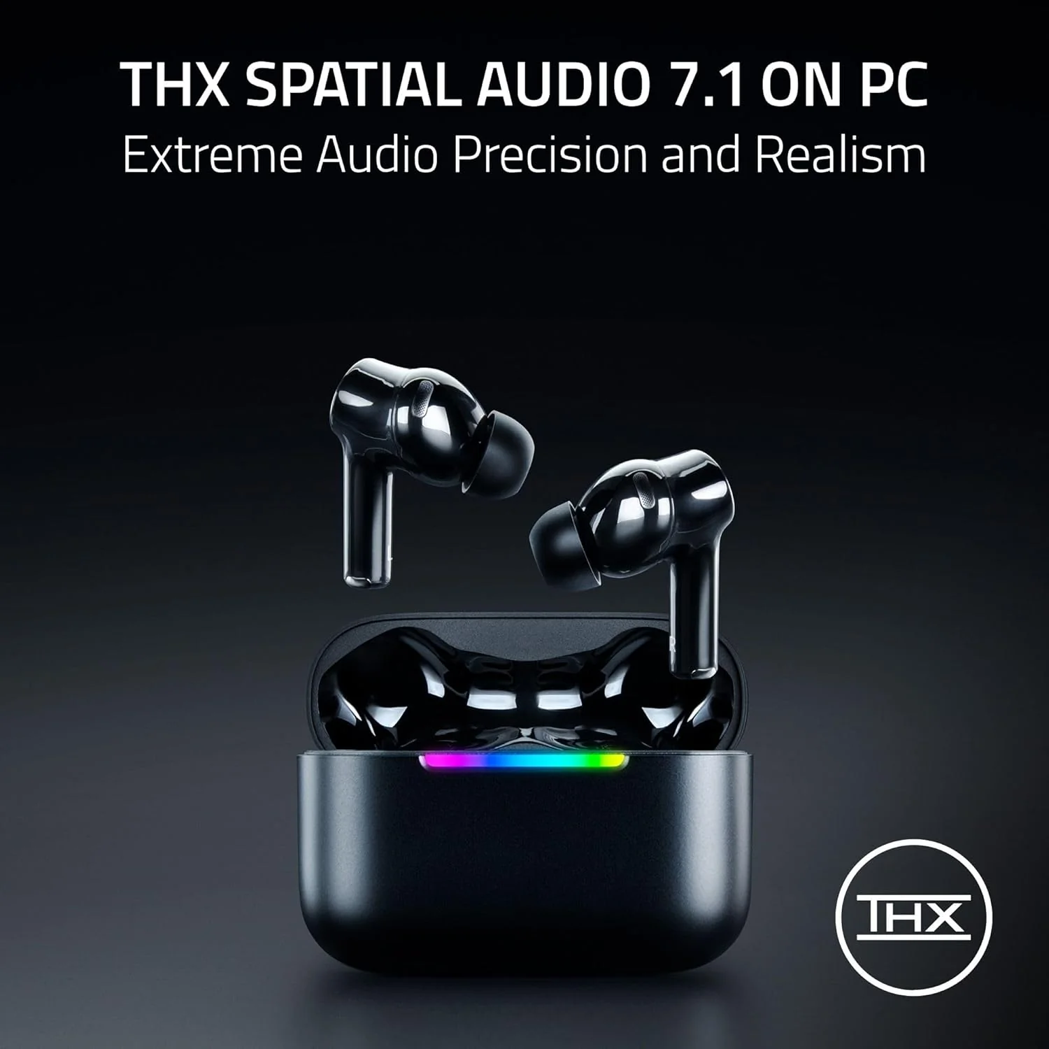 Razer Hammerhead V3 X HyperSpeed Wireless Multi-Platform Gaming Earbuds (Black) - Image 6