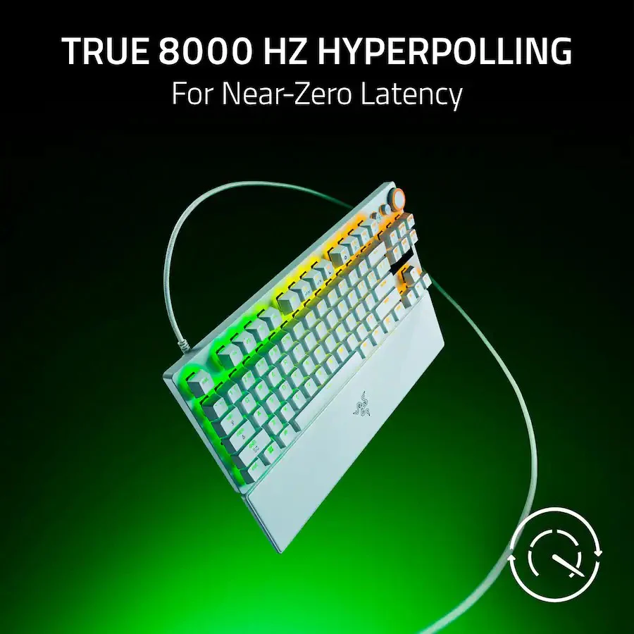 Razer Huntsman V3 Pro Tenkeyless 8KHz Analog Optical Esports Keyboard (White) - Image 4